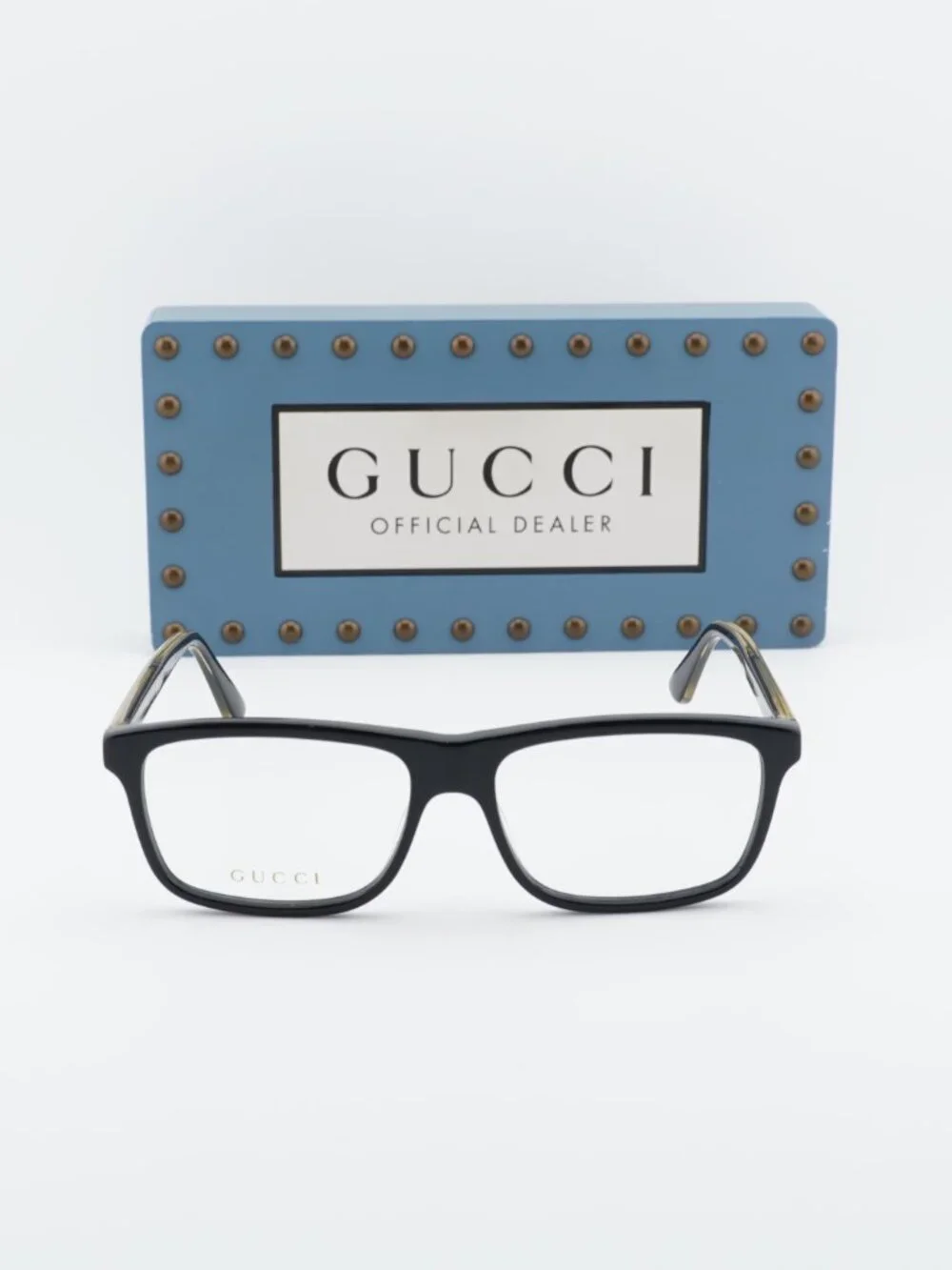 Gucci GG0384O 001 Rectangle Eyeglasses - Black 55mm